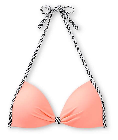 Empyre Zig Zag Coral Molded Cup Bikini Top Zumiez