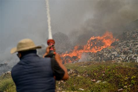 Indonesia Fire Burns 15 Hectares Of Landfill Still Rages