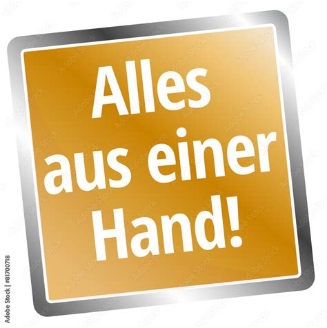 Alles Aus Einer Hand Stock Vektorgrafik Adobe Stock