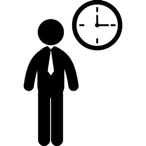 Humanpictos Man Time Men Hour People Male Business Clock Businessman Icon