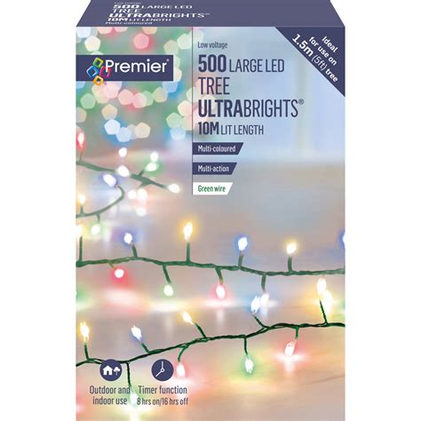 Premier Multi Action Large Led Tree Ultrabrights With Timer Multi