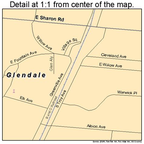 Glendale Ohio Street Map 3930380