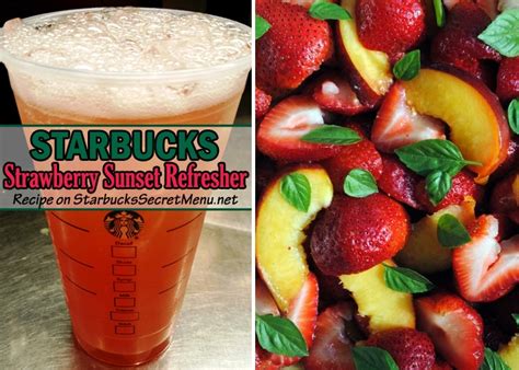 Starbucks Strawberry Sunset Refresher Starbucks Secret Menu