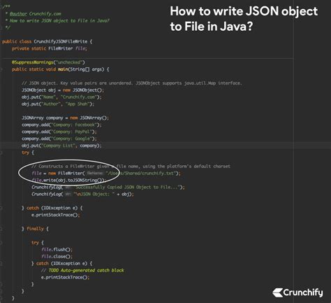 How To Write Json Object To File In Java Crunchify