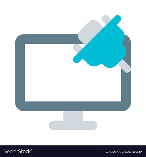 Monitor with vga port for display connectivity Vector Image