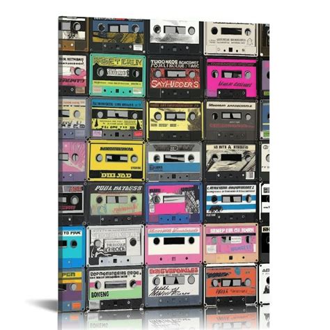 Comio 70’s And 80’s Punk Rock Hardcore Rock And Roll Cassettes Poster Decorative Painting Canvas