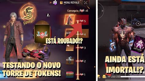 TESTANDO O NOVO TORRE DE TOKENS PEGANDO A NOVA SKIN IMORTAL CONJUNTO