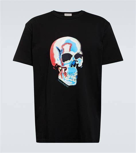 Alexander Mcqueen Skull Print Cotton T Shirt Alexander Mcqueen