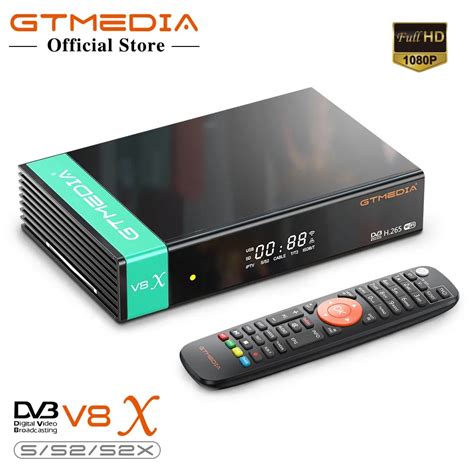 Original Gtmedia V8X Satellite Receiver DVB S2X Built In Wifi H265