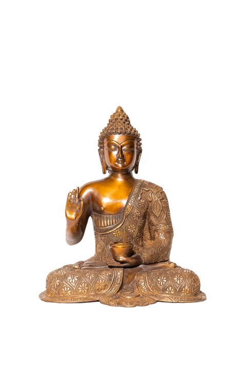 Gautam Buddha Statue 17 Inches 44 Cm Blessing Buddha Etsy