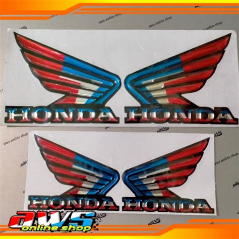 Jual Sticker Honda Sayap Warna Timbul Resin Shopee Indonesia