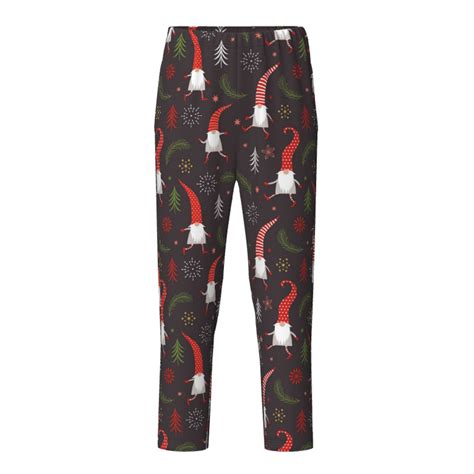 Fuzoiu Cute Christmas Gnomes Print Teenagers Pajama Pants Lounge Pants