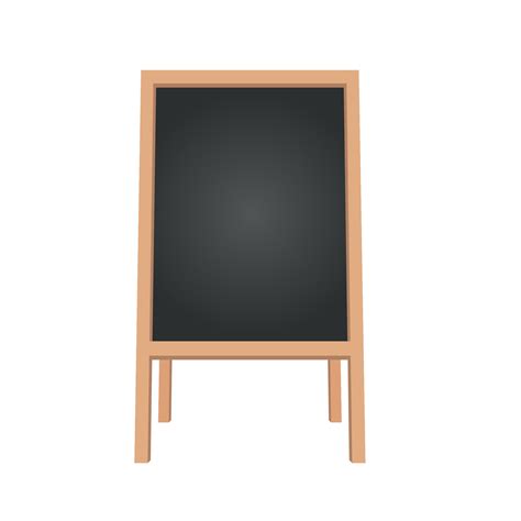 Sidewalk chalkboard. Outdoor restaurant blackboard with wood frame