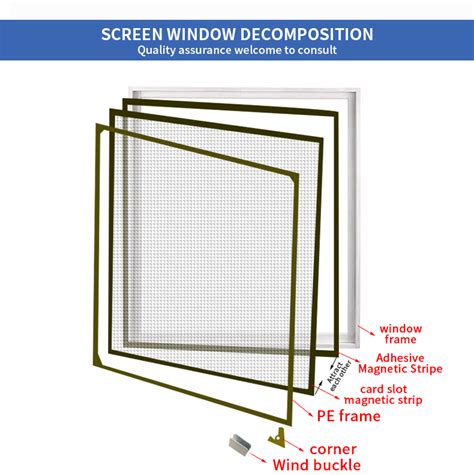 UUOY Adjustable DIY Magnetic Window Screen Net Self Adhesive Washable