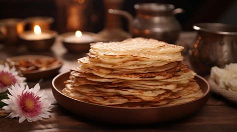 Premium Photo Pancakes With Syrup HD 8K Wallpaper Stock Photographic