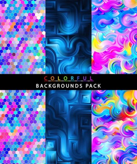 Premium Psd Colorful Backgrounds Pack