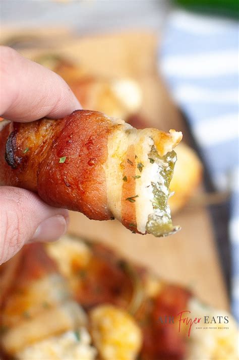 Air Fryer Bacon Wrapped Jalapeno Poppers Air Fryer Eats