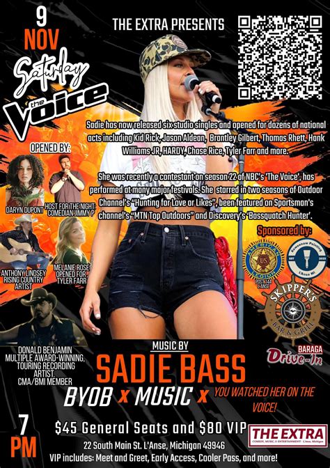 MUSIC FROM: SADIE BASS FROM THE VOICE (Upper Peninsula Show)