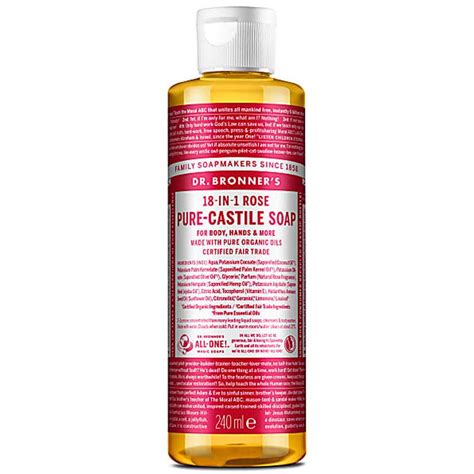 Dr Bronner Rose Castile Liquid Soap