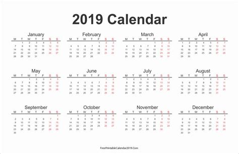 201 Calendar Printable