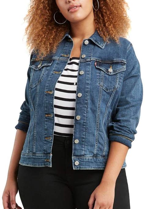 Plus Size Levis® Denim Trucker Jacket Beach Outfits Women Plus Size