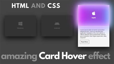 Card Hover Effects In Html And CSS Card Hover Effect CSS YouTube