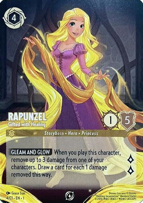 Rapunzel Gifted With Healing Disney Lorcana Promo Cards Disney