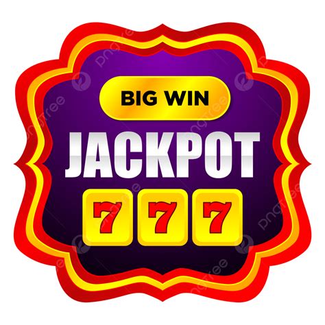 Big Win PNG Transparent Jackpot Big Win 777 Isolated On Modern Vintage