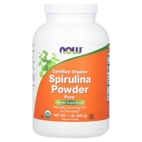 Now Foods Certyfikowana Organiczna Spirulina W Proszku Funt G