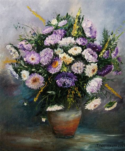 Bouquet Of Chrysanthemums” Chrysanthemum Painting Oil Painting