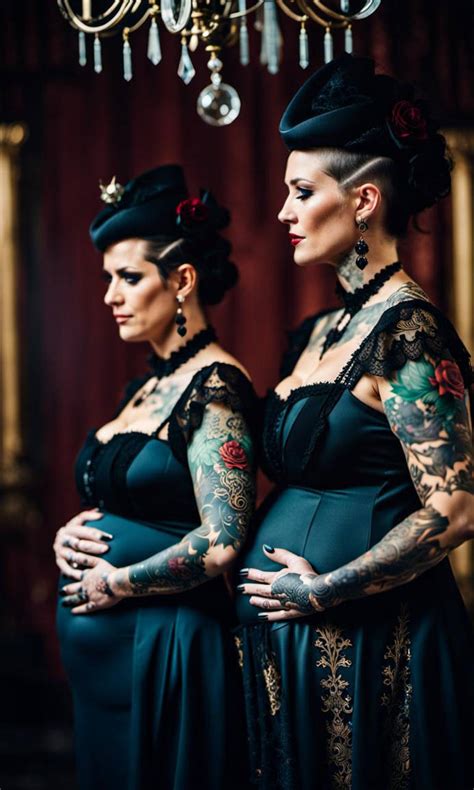 Two Very Tattooed Very Pregnant Lesbian Wives Wear By Tiamatnightmare