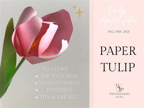 Plantilla De Tulipán Imprimible