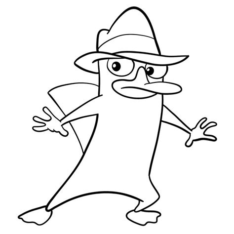 Perry The Platypus Face Coloring Pages