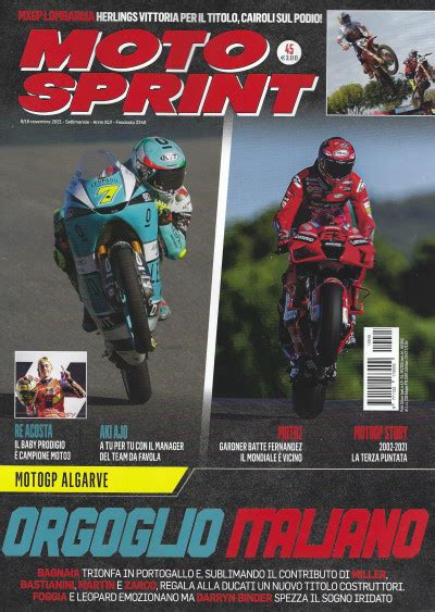 Motosprint N Novembre Settimanale Italiano Edicola