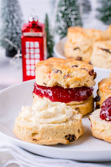 Britische Scones Mit Weihnachtsmarmelade Savorylens