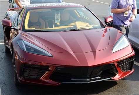 Long Beach Red Camouflaged 2020 Mid Engine C8 Corvette Convertible