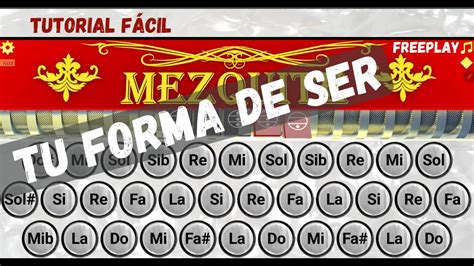 Tu Forma De Ser Acordeón Mezquite Tutorial Fácil Youtube