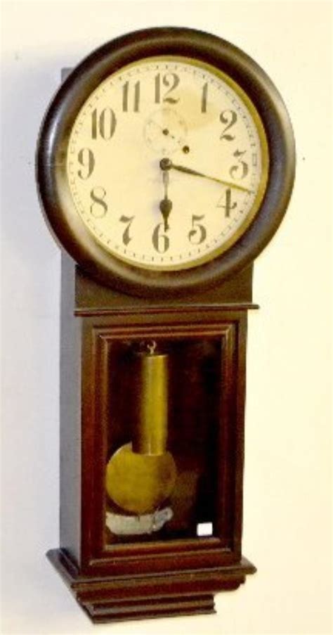 New Haven Clock Co Mahogany Wall Clock Clockprices