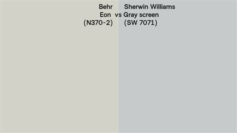 Behr Eon N370 2 Vs Sherwin Williams Gray Screen Sw 7071 Side By