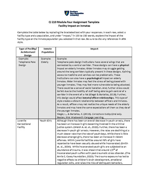 Cj Module Four Assignment Template Cj Module Four Assignment