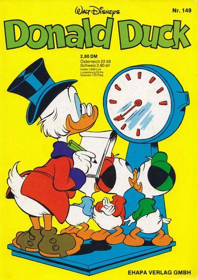 Cover For Donald Duck Egmont Ehapa 1974 Series 149 Cover Scrooge