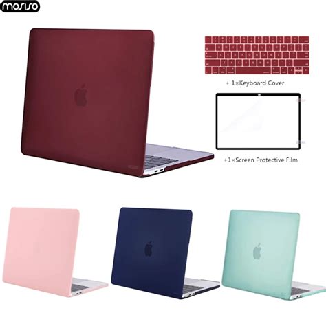 Mosiso Crystalmatte Laptop Case For Apple Macbook New Pro 13 15 With Touch Bar Shell Case For