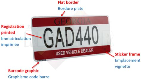 GEORGIA DEALER US USA License Plate Number Plate Printed Custom