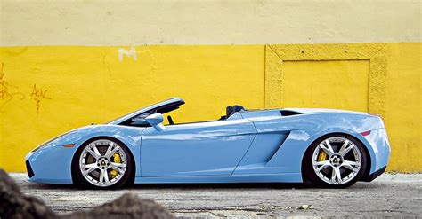 Baby Blue Lamborghini Gallardo Spider Yeessss Blue Lamborghini