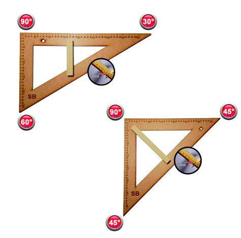 Kit Geom Trico Do Professor Em Mdf Esquadro De Graus