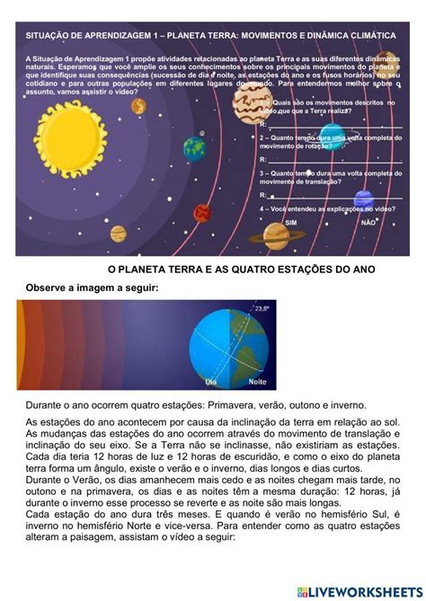 Atividades De InformÁtica Planeta Terra Online Exercise For Live Worksheets