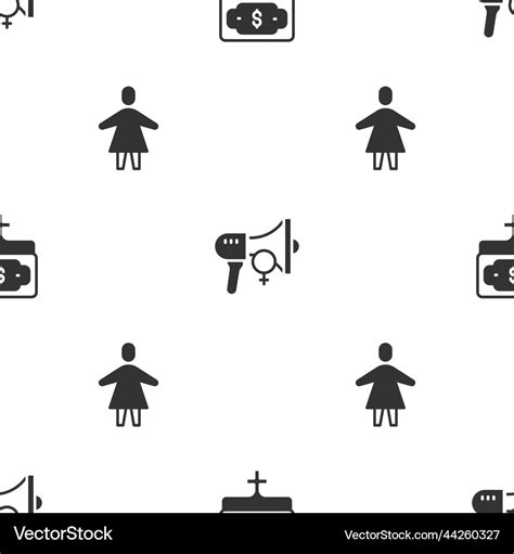 Set Money Growth Woman Feminist Activist Vector Image