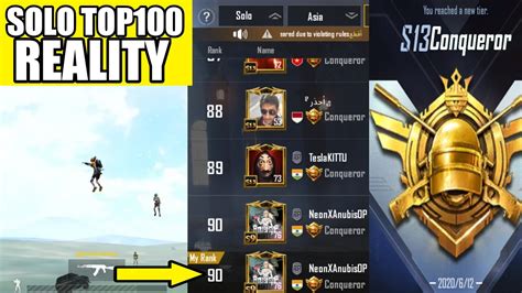 Asia Solo Conqueror Top Leaderboard Reality Hackers In