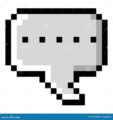 Speech Bubble Pixelated Icon Vector Illustration CartoonDealer