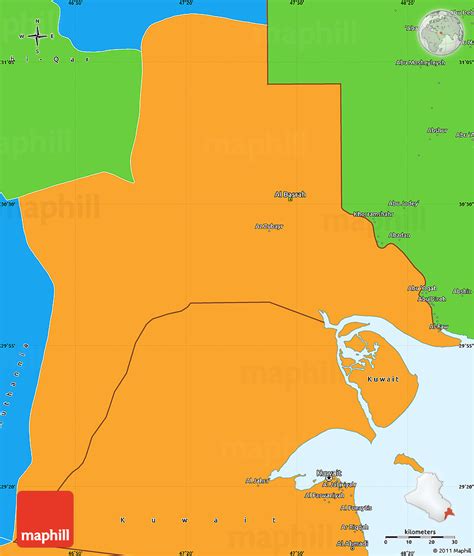 Political Simple Map of Al-Basrah